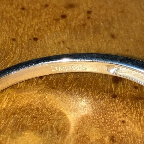 Natural Black Tourmaline Sterling Silver Heart Ring Size 11 - Picture 6 of 9